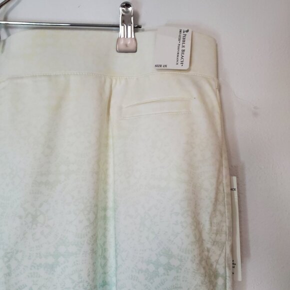 Pebble Beach Dry Luxe Golf  Tennis Skirt 2X White Blue Ombre Sun Protection - Picture 2 of 9